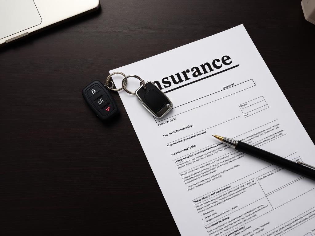 Insurance claim paperwork and car keys